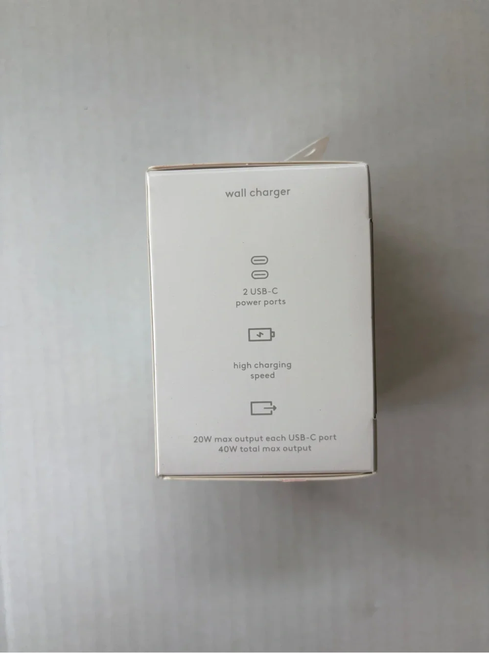 heyday White USB-C 20W Fast Wall Charger with Power Delivery